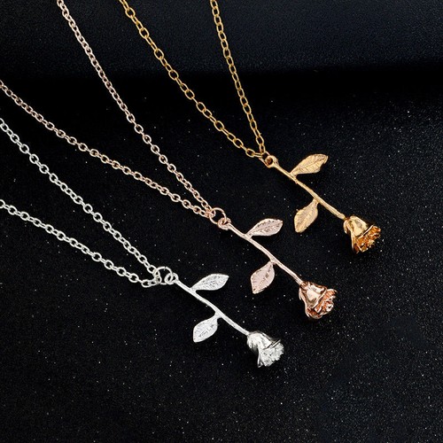 Damen halskette kette rose - halskette,