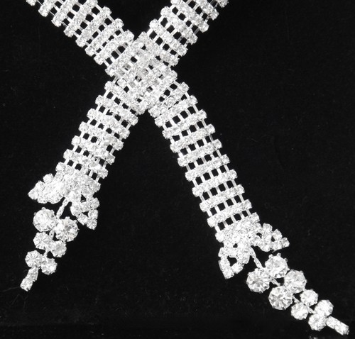 Halskette silber strass - silber,