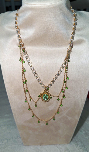 Vintage halskette mit steinen - vintage,