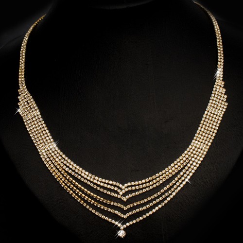 Collier halskette strass mit - halskette,
