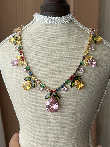 Statement halskette mehrfarbig - statement-halskette,