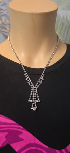 Strass kette silber damen - strass,