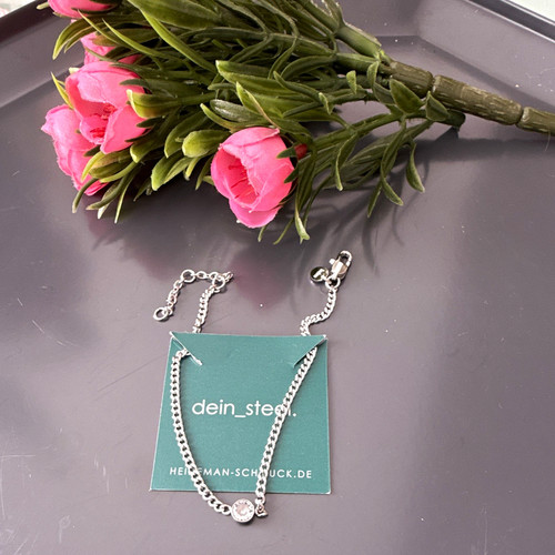 Dein stein armband silber - silber, rund