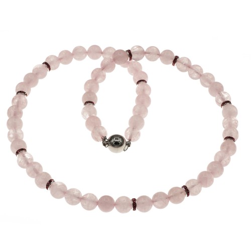 Rosenquarz kette - rosenquarz,