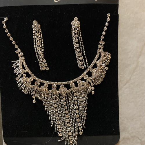 Halskette silber strass - ,