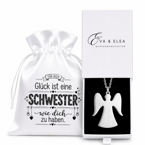 Kette mit gravur - kette, schwester