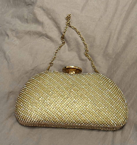 Clutch goldfarben strass - goldfarben,