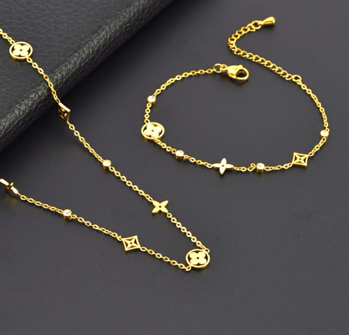 Goldfarbene edelstahl schmuck - edelstahl,
