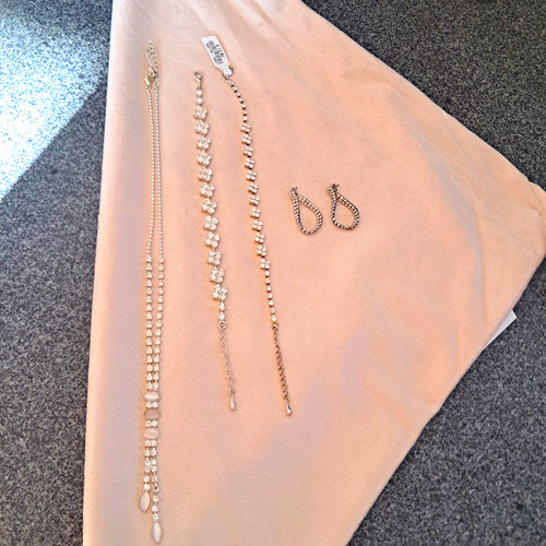 Schmuckset silberfarben mit