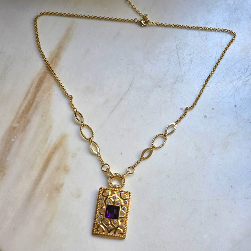 Elegante kette gold - gold, mit