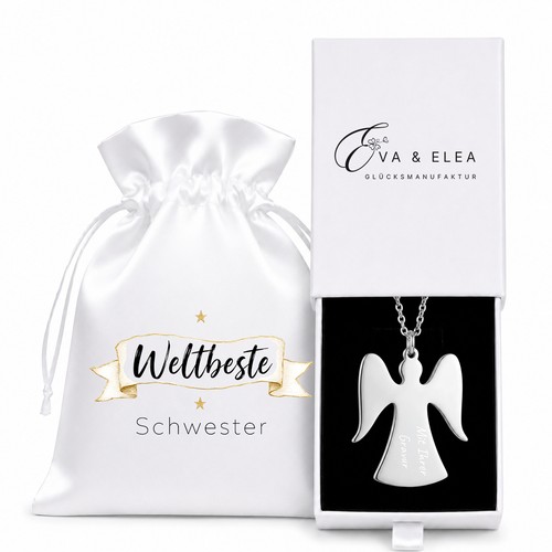 Kette mit gravur schwester - kette,