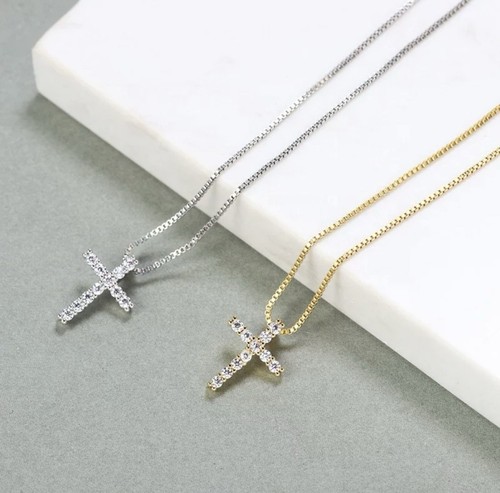 Kreuz halskette edelstahl - kreuz,