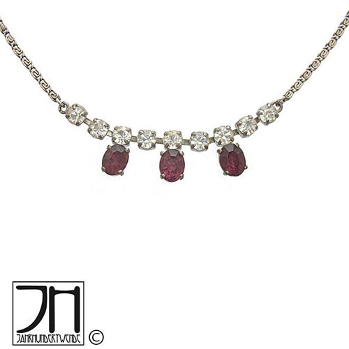 Strass halskette silberkette - halskette,