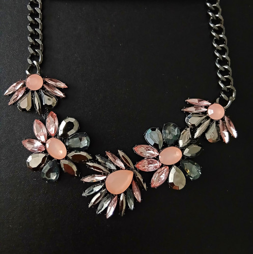 Statement halskette blumen - statement-halskette,