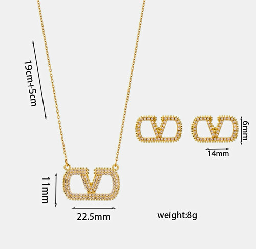 Gold schmuckset edelstahl - schmuckset,