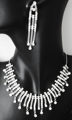 Halskette silber strass - halskette,