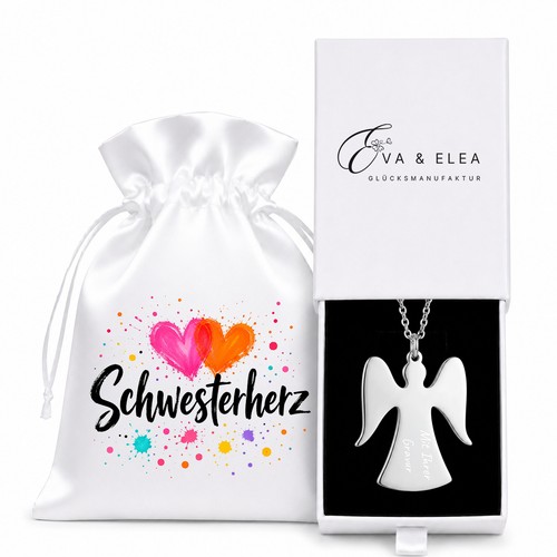 Kette mit gravur schwester - mit,