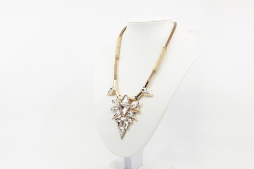 Statement halskette goldfarben - halskette,