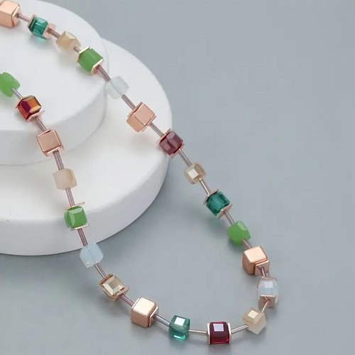 Strass würfel bunt collier - bunt,