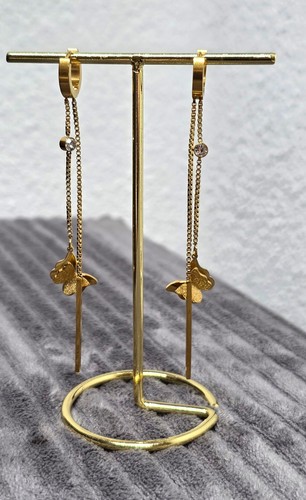 Elegante ohrringe gold - ohrringe,