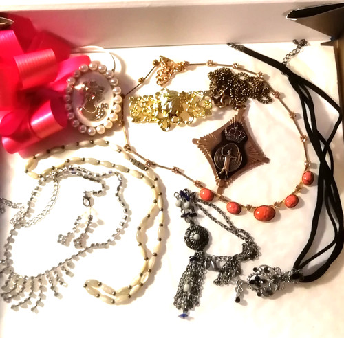 Konvolut schmuck strass kette - konvolut,
