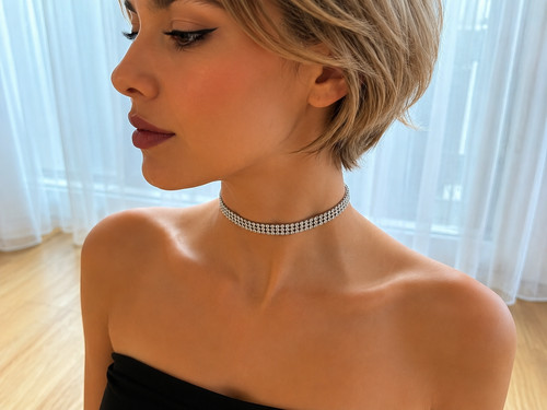 Choker mit strass sexy collier - strass,