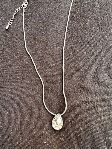 Silberfarbene halskette mit - silberfarbene,