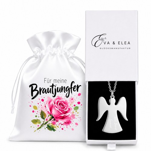 Kette mit gravur brautjungfer - mit,