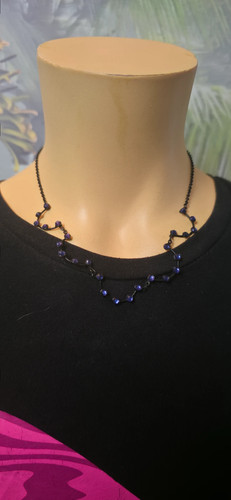Kette schwarz strass - kette,