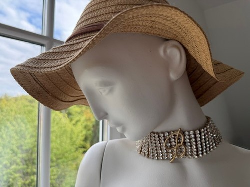 Blumarine strass choker - blumarine, logo