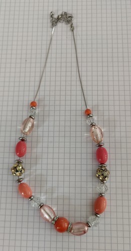 Kette halskette silber - halskette, rosa