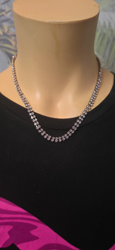 Strass kette silber damen - silber,