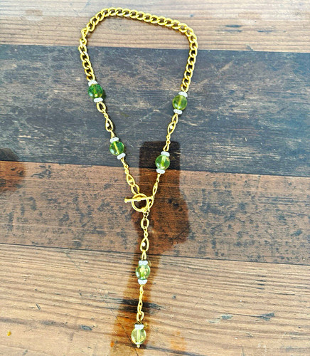Halskette goldfarben lariat - halskette, lariat/y