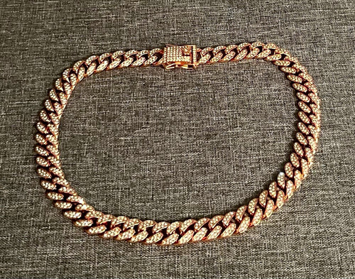 Cuban link halskette - cuban, roségold