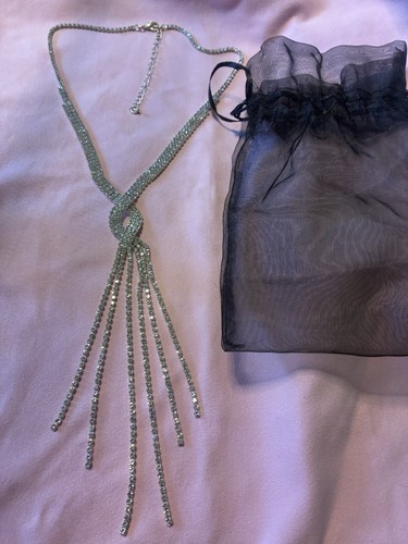 Strass kette neu silberfarben - neu,